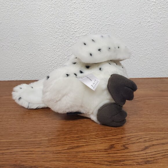 Plush FAO Schwarz White Snowy Owl 10" Stuffed Animal - Picture 5 of 6